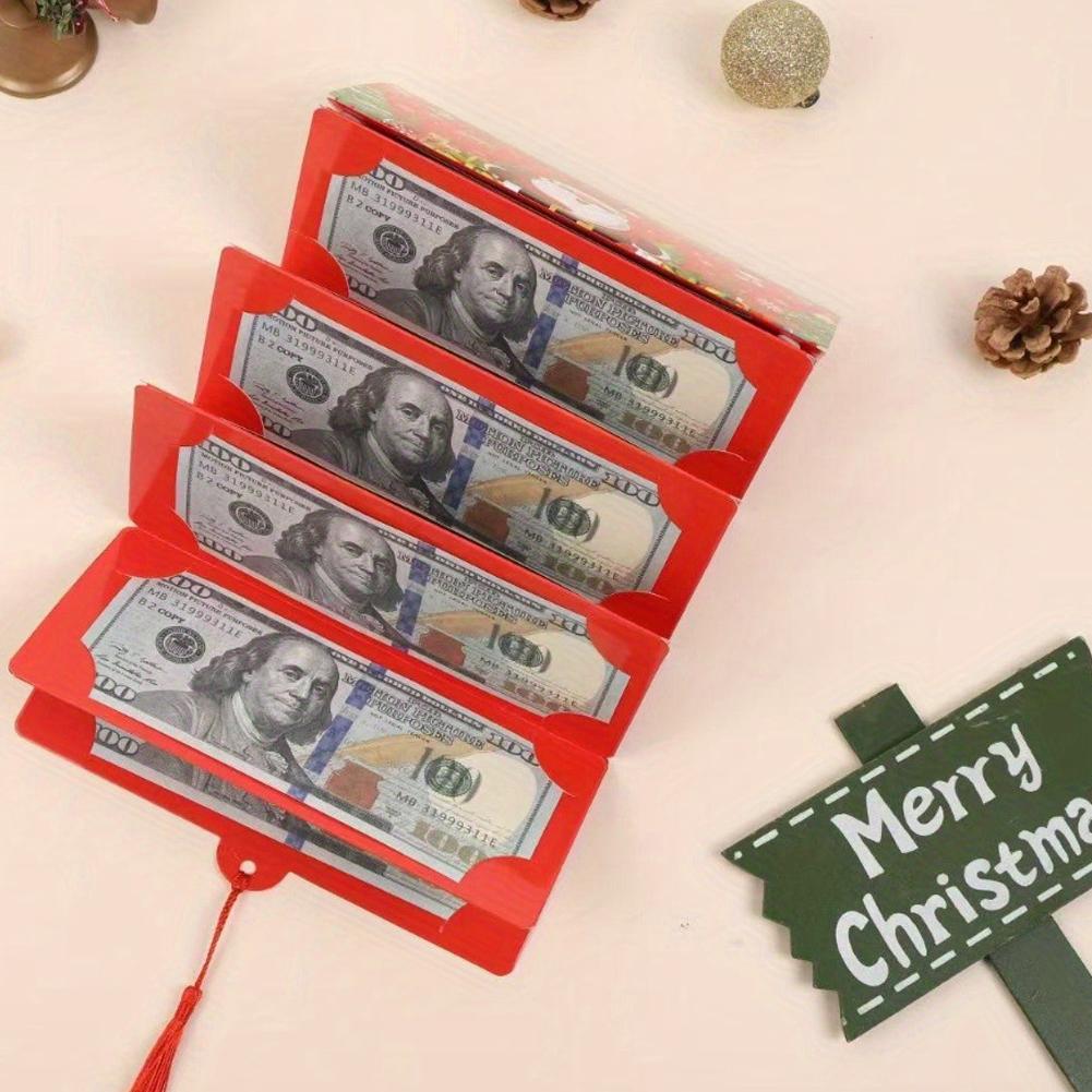 Christmas Money Holders for Cash, Christmas Cash Envelope With 10 Slots, Surprise Card Holder for Xmas Holiday Money Gift Card