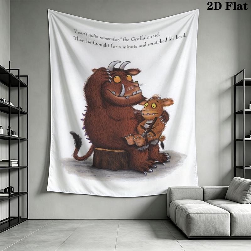 Gruffalo Nástěnná tapiserie Estetické závěsné na zeď Tištěná látková přikrývka Dekorativní tapiserie do ložnice obývacího pokoje Domácí dekorace