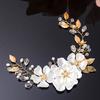 1Pcs Bride Wedding Hair Vine Pearl Leaves Modelling Hair Bands Headdress Baroque Bride Bridesmaid Hair Bands