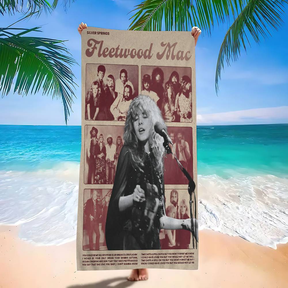 70s Rock Band F-Fleetwoods Mac Music Album Cover Microfiber Beach Towel Quick dry Yoga Swimming Resort Mountain Climbing Towel