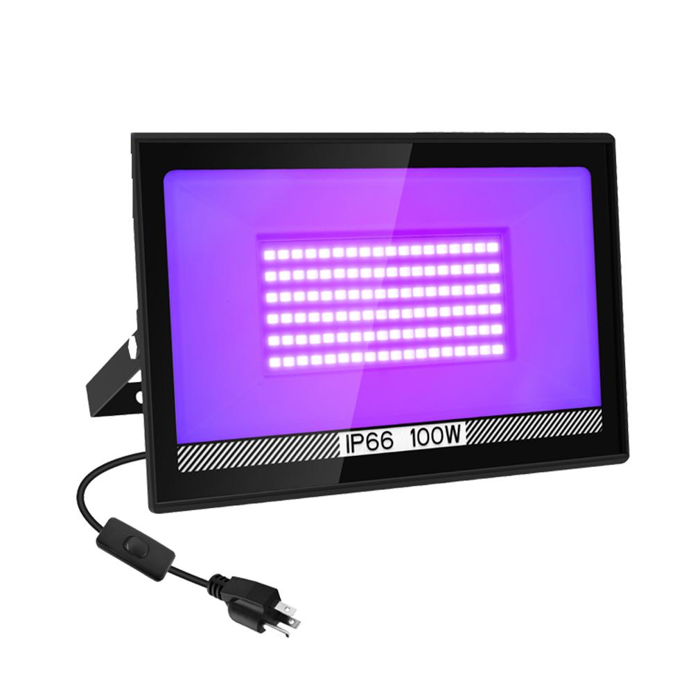 

T-SUN 1PC 100W LED UV Black Lights сценический черный свет ультрафиолетовый эффект заливающего света для Хэллоуина Рождество Танцы DJ Диско Вечеринка Бар US PLUG