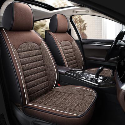 Yeni Spor Tarzı Sentetik Keten/Keten Nefes Alabilen Araba Koltuk Kılıfları Tam Set - Diğer Araç Tiplerinin %98'i İçin Ayarlanabilir Koltuk Kılıfları