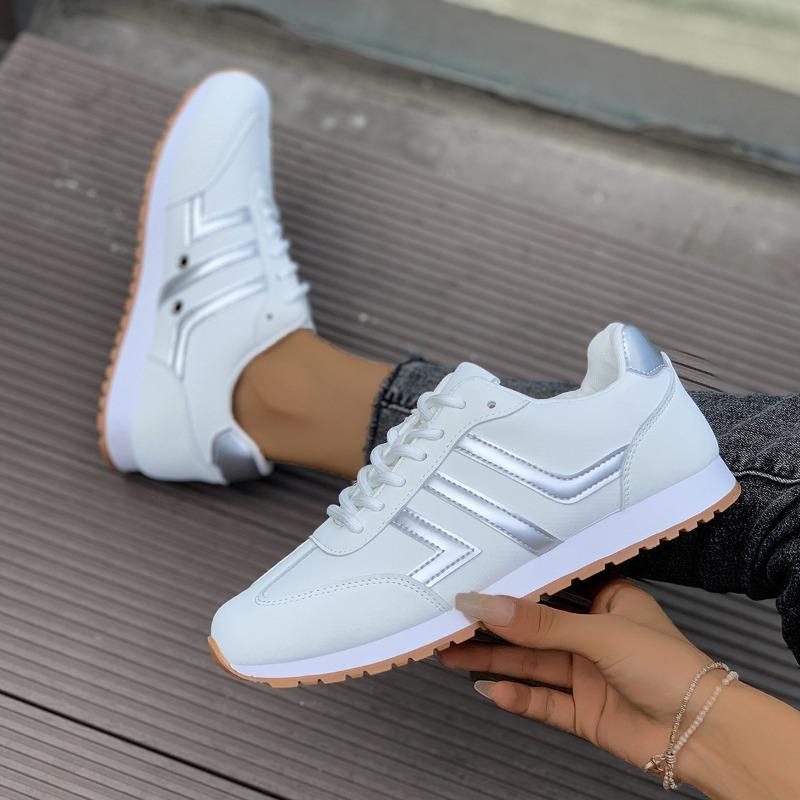 Autumn New Casual Shoes Fashionable Versatile Travel Running Shoes Breathable Leather Lightweight Sports Women's Shoes