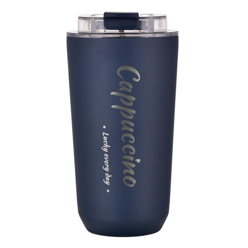 Portable Double-Layer Vacuum Insulated Coffee Cup - Stainless Steel, Creative Design for Girls