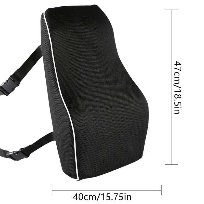 Car Seat Office Chair Back Lumbar Support Car Waist Rest Rebound Memory Foam Cushion Pad Back Lumbar Cushion For Car Driver