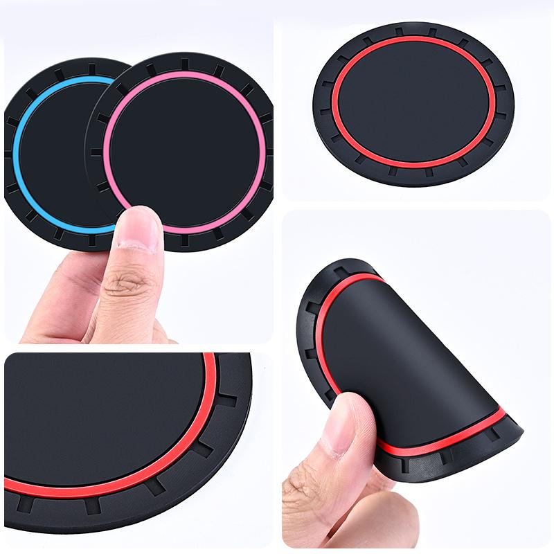 2Pcs Car Styling Coaster Waterproof PVC Non-Slip Mat Water Cup Pad Decorate Accessories For Mercedes Benz W211 W203 W204 W210 KR9