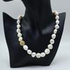 Authentic Baroque Pearl Necklace Irregular Natural Freshwater Pearl Large Particle Diamond Ball Pendant Women's Necklace