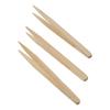 3 Pieces Bamboo Tweezers, Anti-Static Tweezers, Sharp Wooden Tweezers for Gold Leaf, Chips, Quartz, Arts, DIY Crafts