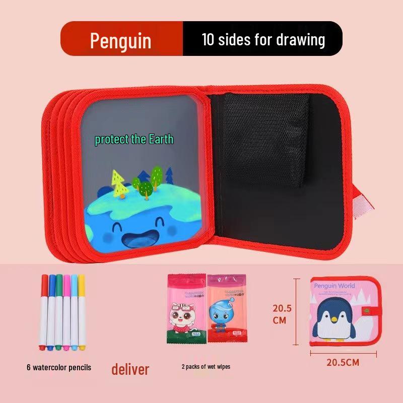 Portable Children's Drawing and Coloring Board - Reusable, Erasable, and Compact Toy for Kids