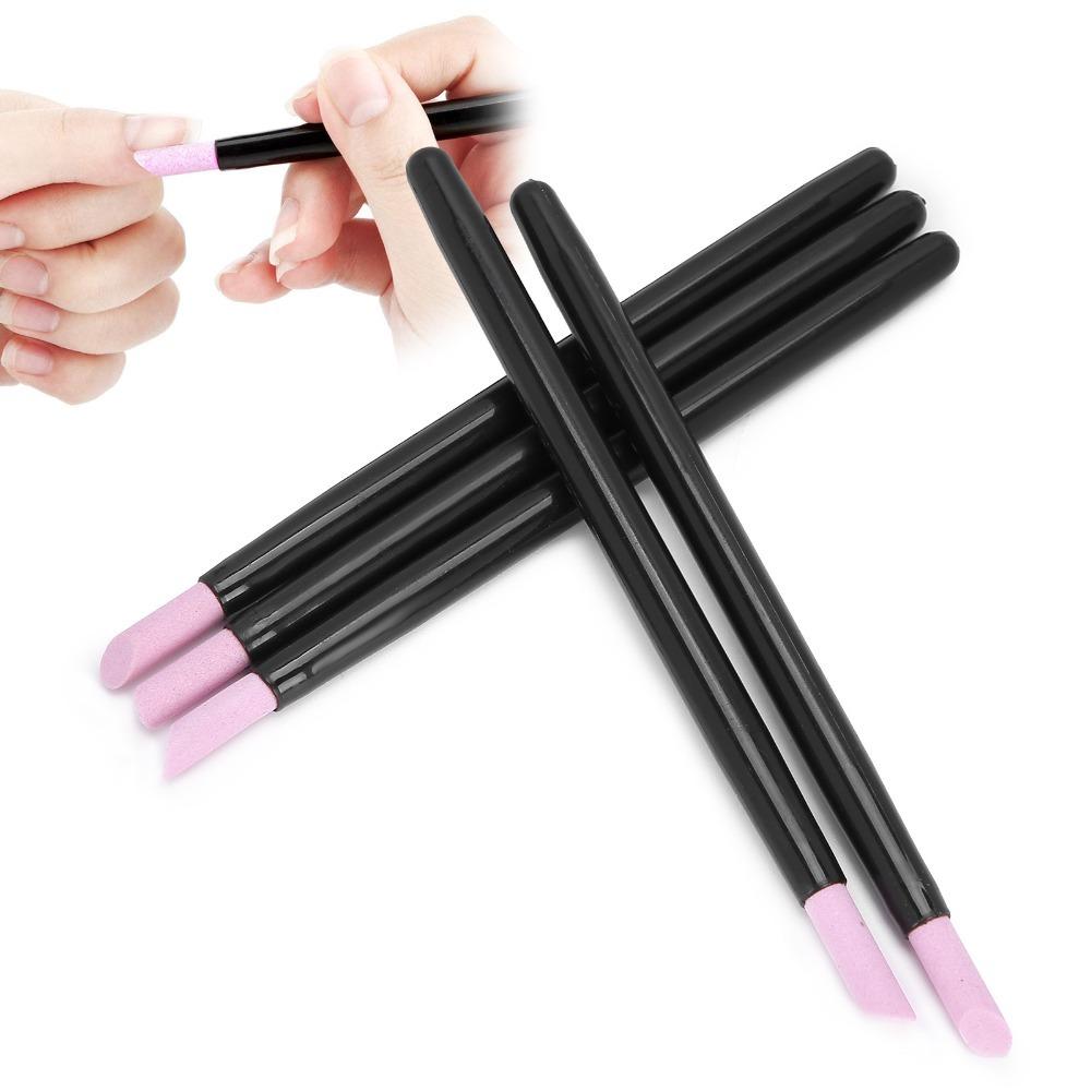 

5PCS Quartz Stone Quartz Stone Polishing Pen Washable Stone Sanding Nail File Manicure чёрный