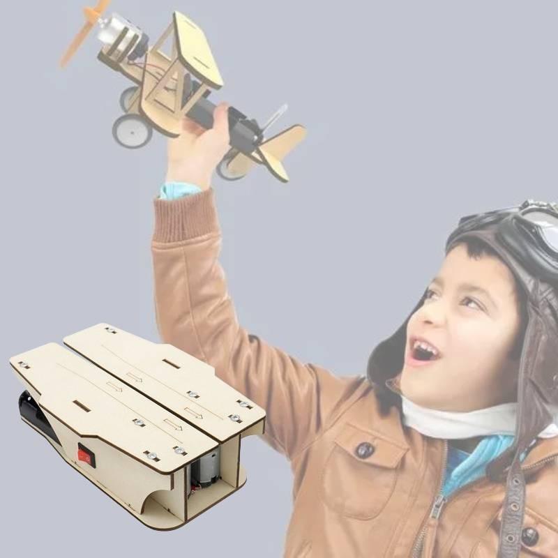 Wooden Diy Physics Class Paper Airplane Launcher Material Pack For Kids Science Experiment