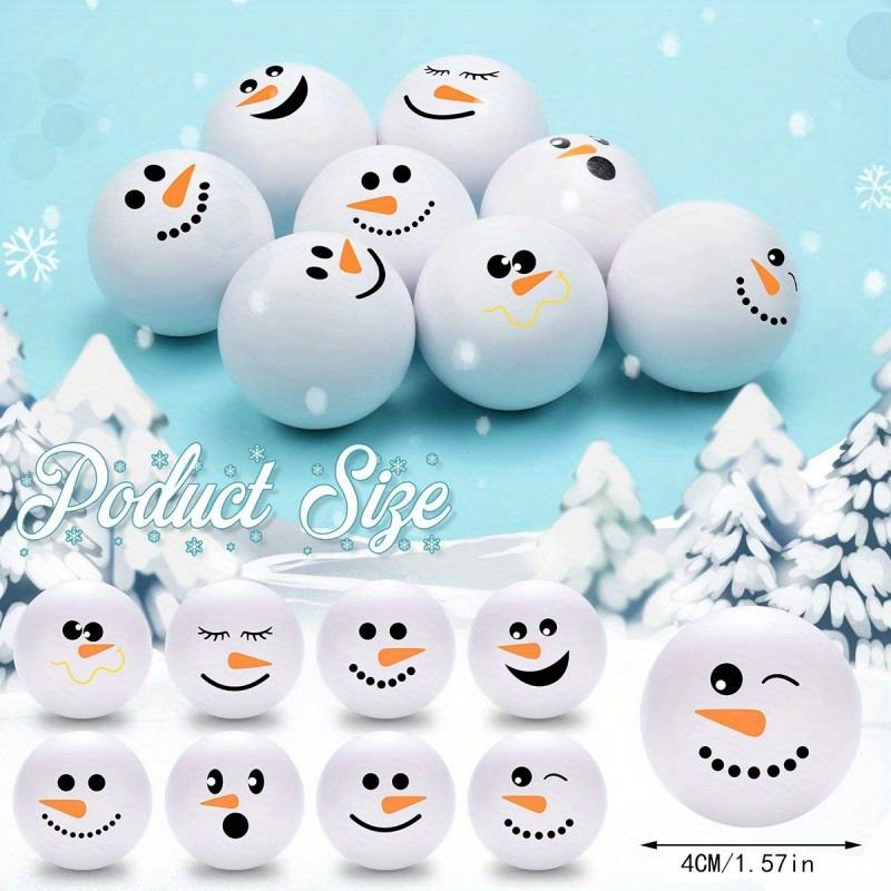 10pcs Party Favors Pack  Christmas Snowmen Balls Toys:Festive Ornaments, Festive Crafts,Holiday Shoppers, Family Celebrations