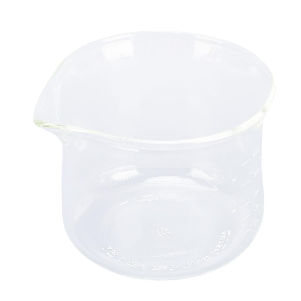 Coffee Concentration Cup High Borosilicate Glass with Scale 100ml Measuring Cup V Shaped Mouth Milk Frothing Pitcher