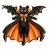 Spooky Party Decorations Black Cat Ghost Door Sign, Halloween Decorative Plaque, Wooden Hanging Plaque Vintage Rustic Decor with Jute Rope,