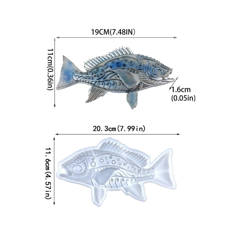 DIY Fish Ornament Silicone Mold for Wall Door Decoration Handmade DIY Room Living Room Epoxy Resin Mould Decors