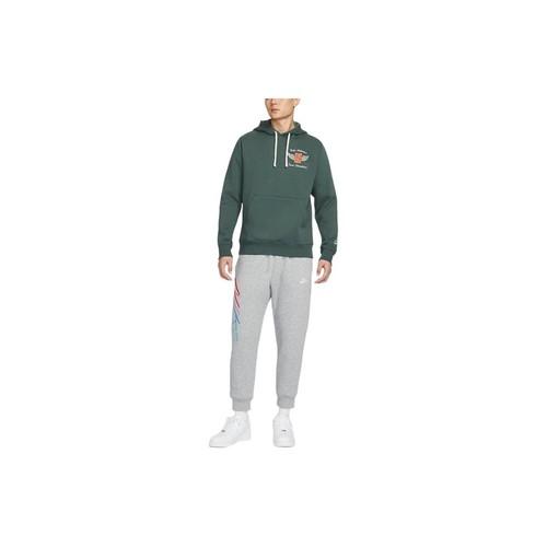Nike Men's Green Pullover Hoodie with Comfortable Soft Fleece