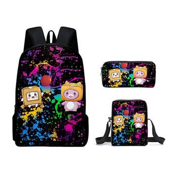 Backpack, Various Styles, Cartoon Heat Transfer, Digital Printing, Backpack, Large-Capacity Student Schoolbag