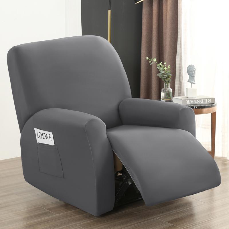 4 Stück wasserdichter Liegesofabezug für Wohnzimmer, elastischer Liegestuhlbezug, Schutz für Lazy Boy Relax-Sesselbezug