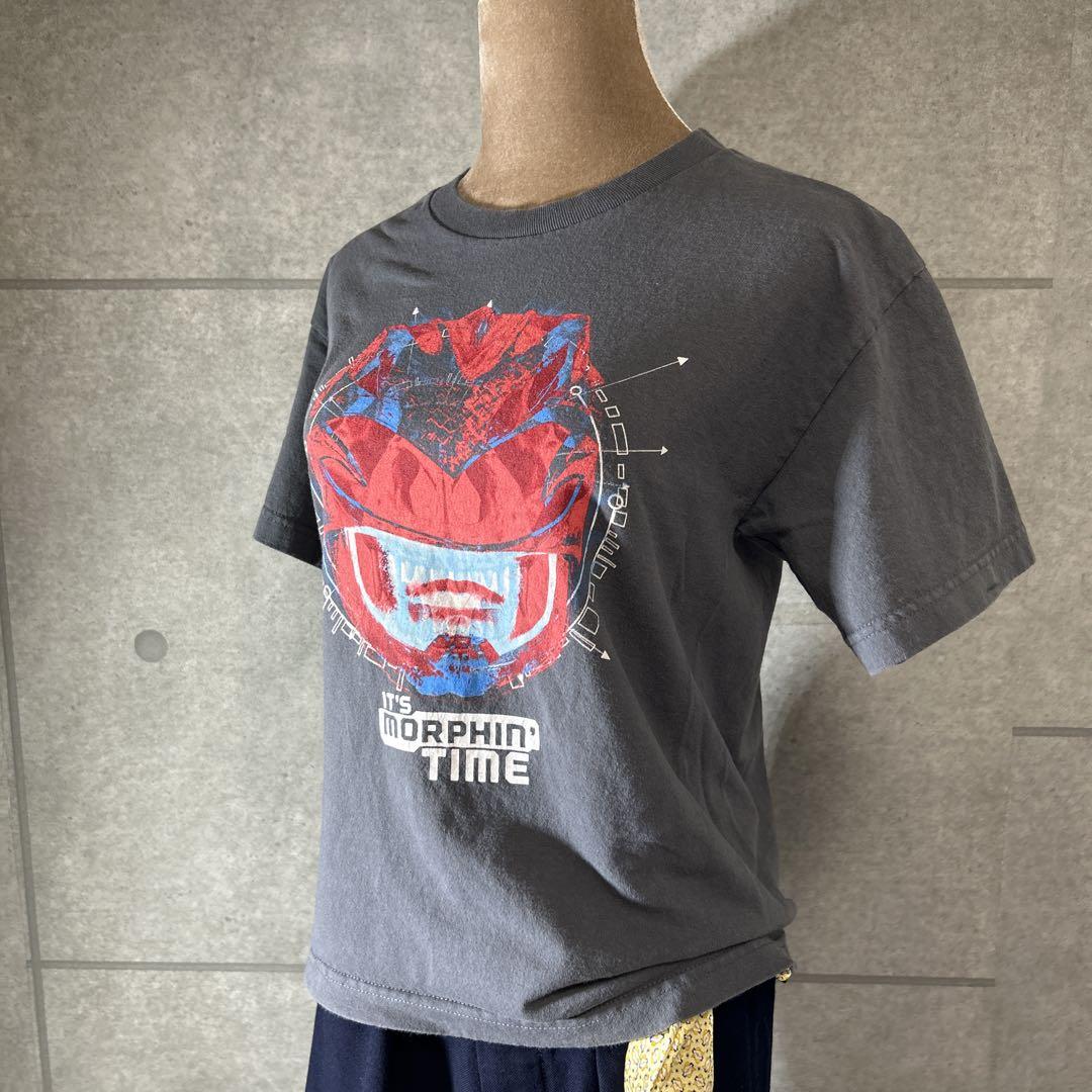 

[USED] Short-length kids tight-fitting t-shirt, y2k grunge vintage, POWER RANGER