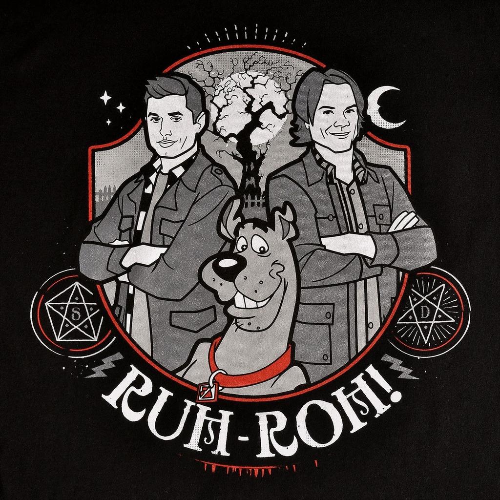 Supernatural Unisex Adult Ruh Roh T-Shirt