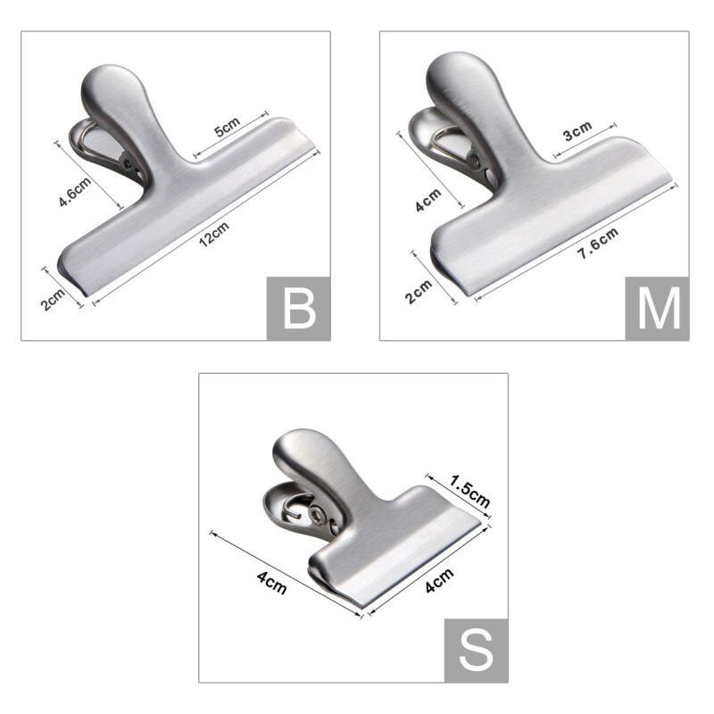 Snack Sealing Clips Stainless Steel Food Clips Seal The Coffee Beans Seal Food Storage Bags Food Saver Travel Kitchen Gadgets