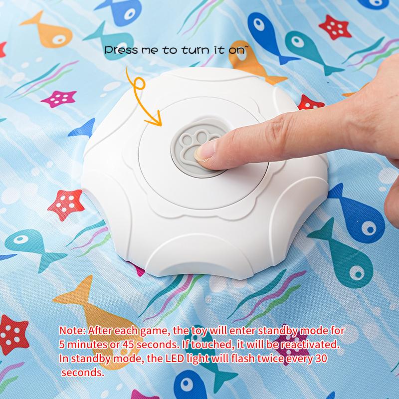 Cat Toys Interactive Hide And Seek Cat Toy Mouse Squeaky Motion Moving Concealed Feathers Kitten Teaser Toy