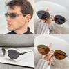 Retro Oval Metal Frame Sunglasses With Uv400 Protection For Fashion And Outdoors