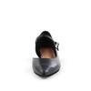 HIMIKO Himiko Pointed-toe Flat Pumps with Straps, Side-open Mary Jane Style, 651301, Black, Size 240.