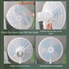 5Pcs Round Shape Fan Dust Cover Oxford Cloth Mesh Fan Cover Dust-Proof Fan Safety Cover  Summer