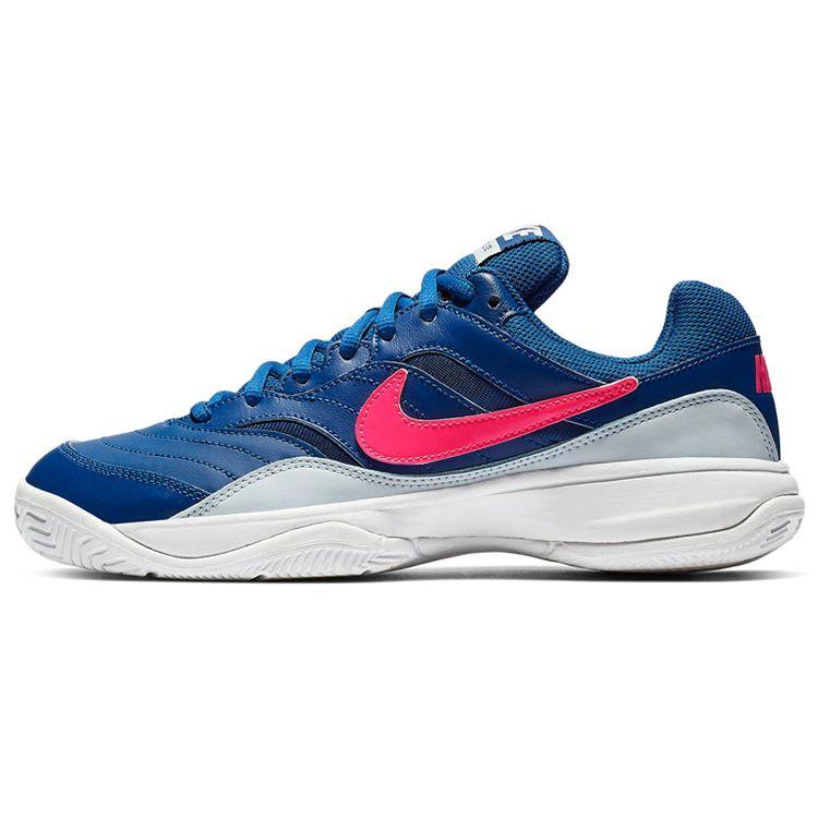 Nike Court Lite Shock Absorbing Non-Slip Durable Low-Top Tennis Shoes Women Sneakers Blue Red White 845048-464