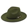 Popular European and American Classic Retro Woolen Top Hat Men's and Women's Fashion Flat-brimmed Church Top Hat Jazz Hat