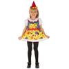 DÉGUISEMENT ROBE PETIT CLOWN FILLE 5/6 ANS Jaune