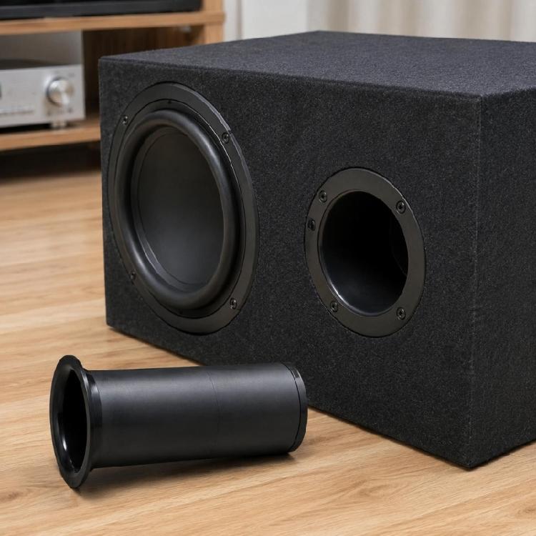Thickened Plastic Speaker Port Tube with Waveguide Structure for Speaker Enclosure Repair and Modification Projects