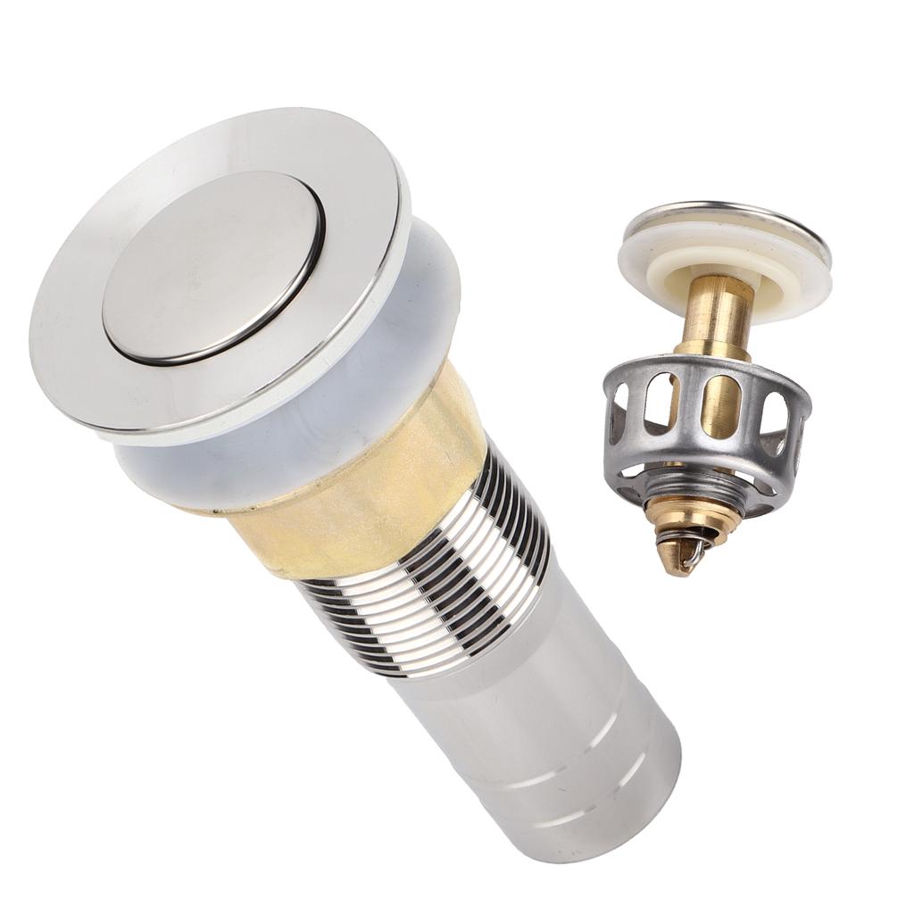 Floor Drain Bouncing with Strainer AntiClogging Plug 304 Stainless Steel for RV Camper Yacht Boat