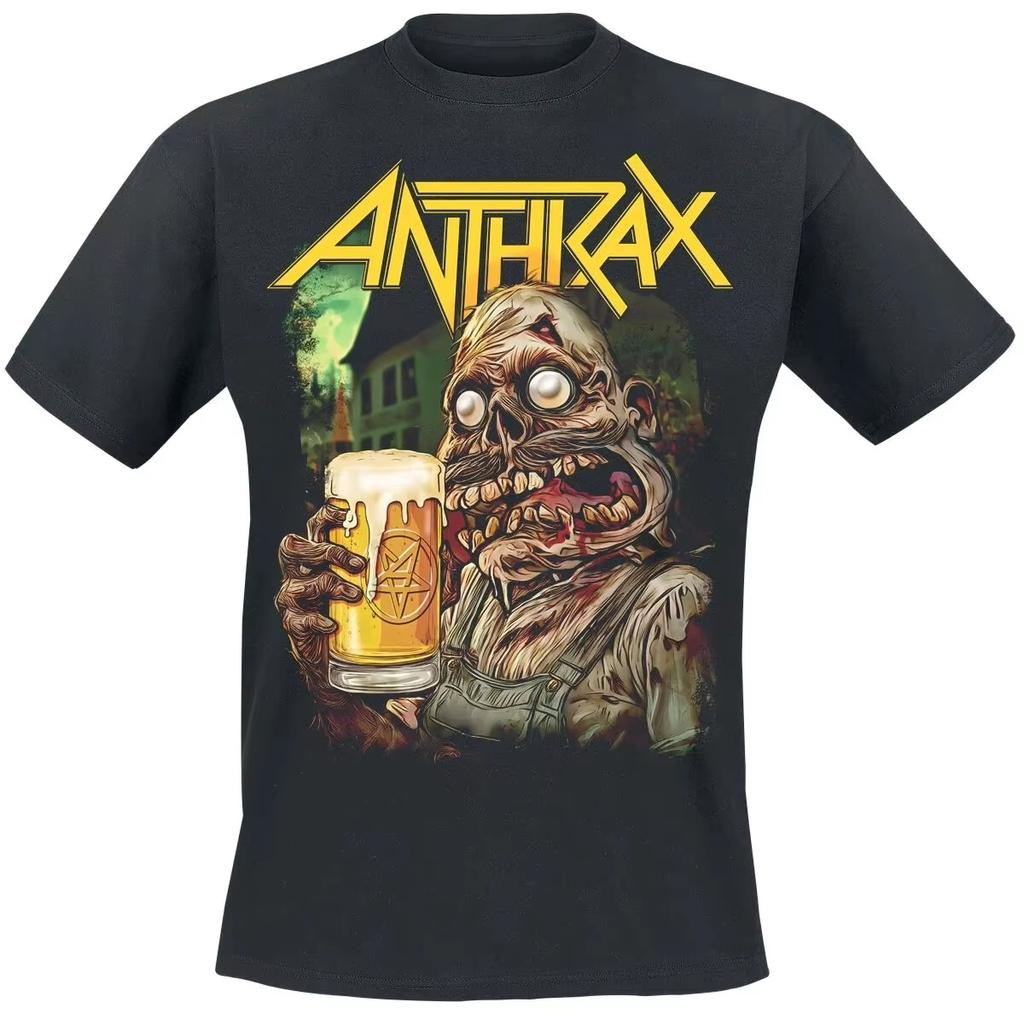 2026 Nieuw Populair Anthrax Persistence Of Time Print T-shirt Katoen Unisex Thrash Metal Fans Casual T-shirt Unisex Wounisex