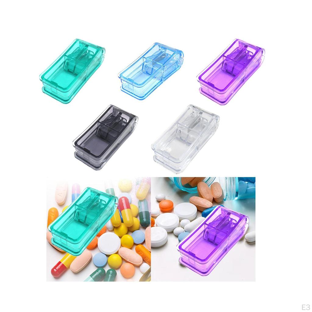 Pill Divider with Storage ,Compartment, Box Cutter Container for and