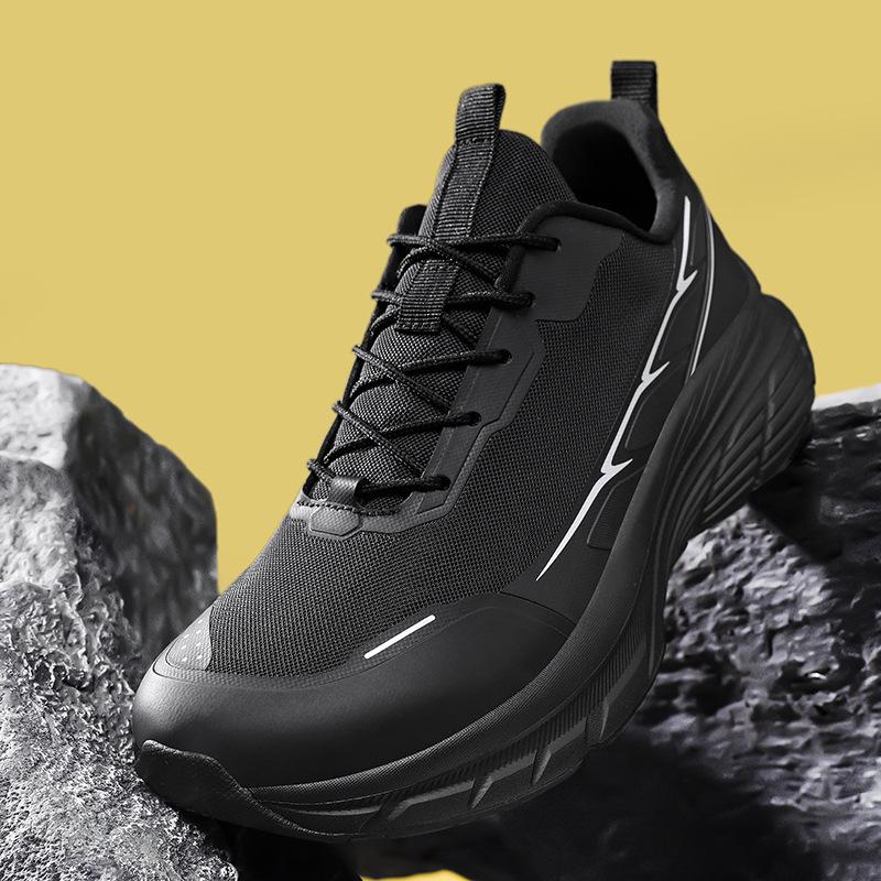 2026 Men's Plus Size Height-Boosting Sports Shoes - Non-Slip, Breathable, Thick Sole, Lace-up Jogging Dad Sneakers.