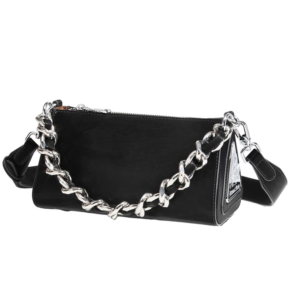 New Disney Mickey Series PU Crossbody Bag, Shoulder Bag, Portable Shoulder Bag, Triangle Bag Trumpets Women's Black BMK-71051B