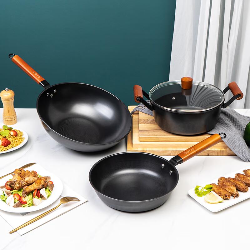 Debo Non-Coated Iron Cookware 3-Piece Set