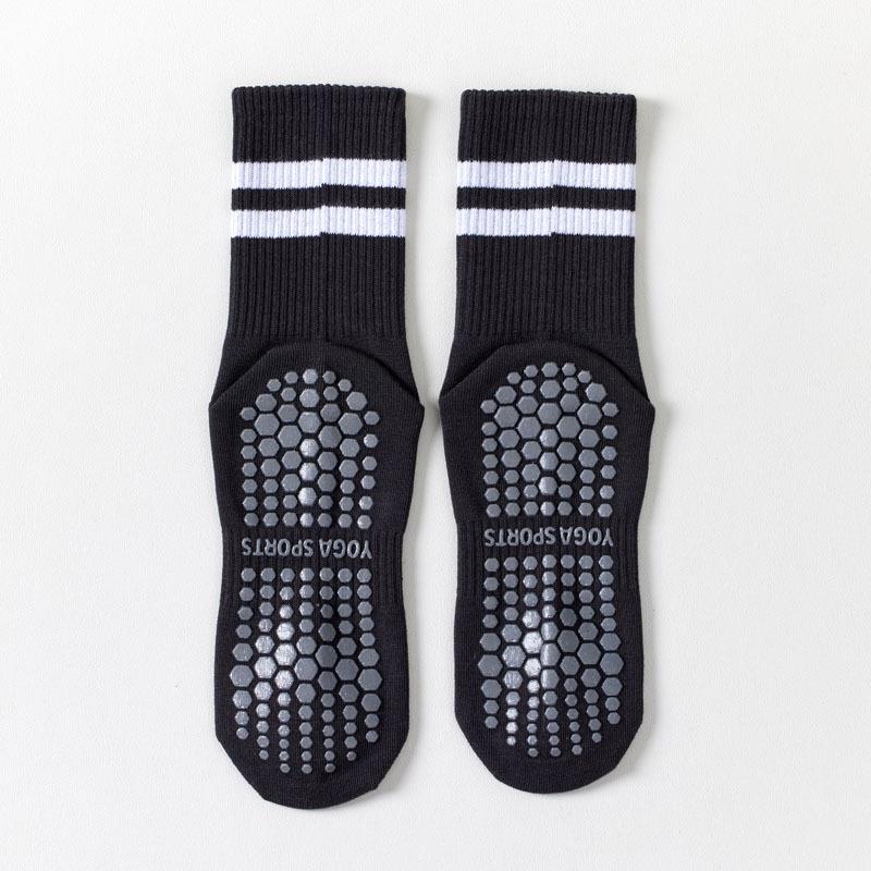 

Носки для пилатеса, носки для йоги с захватами для женщин, нескользящие носки с захватами для чистого барре, балета, танцев, тренировок EU 35-40 US 5-9 серый