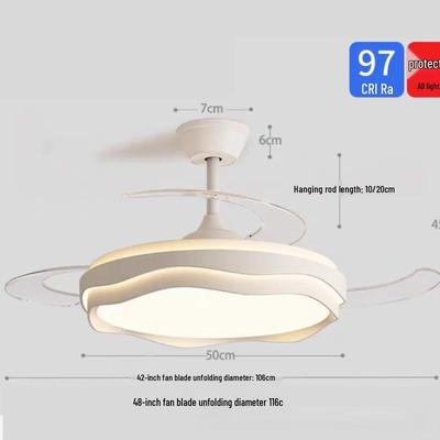 Dream Bubble 42palcový dvojitý vlnový neviditelný stropní ventilátor s LED světlem