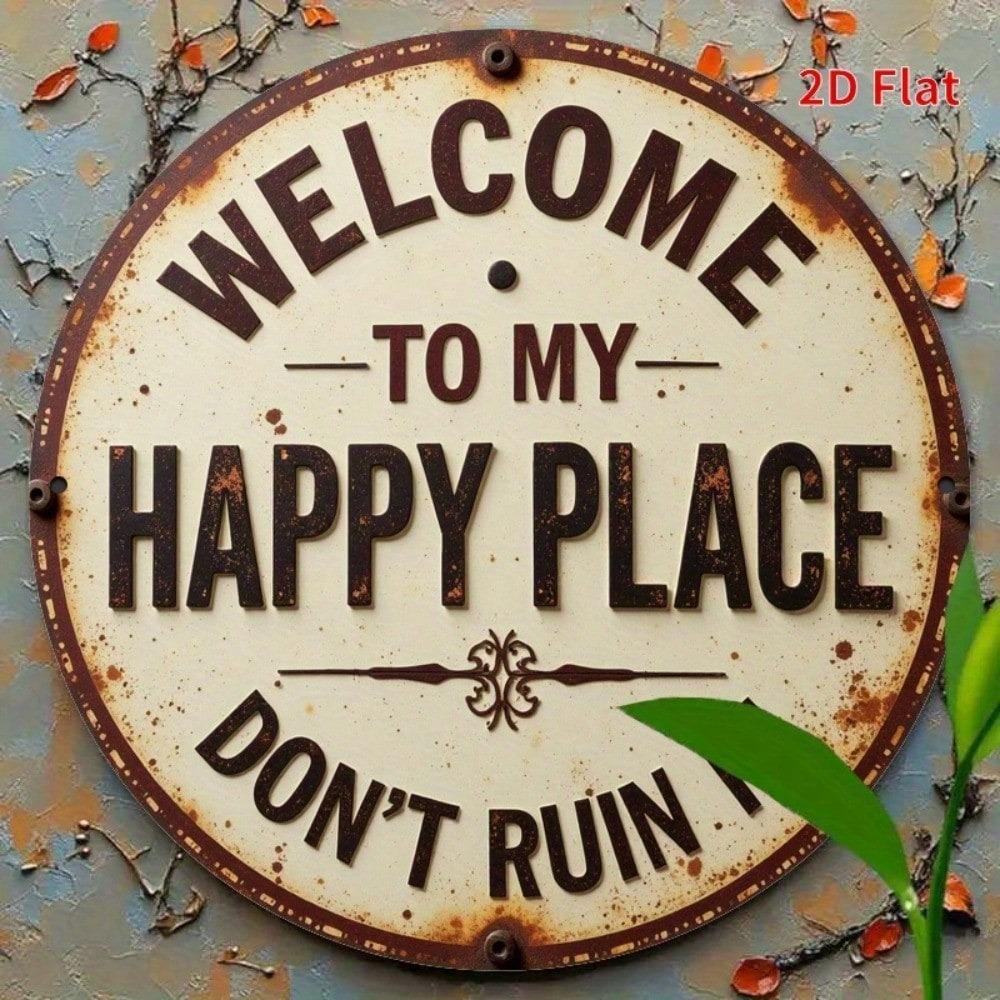 1pc Funny Plate Metal Tin Sign Wall Decor Farmhouse Garage Bar Cafe Kitchen Bathroom Bedroom Home Room Studio