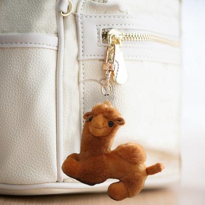 Cute Plush Camel Keychain Fuzzy Camel Doll Keyring for Backpacks Purses Doll Hanging Pendant Accessory