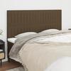 Vidaxl Bed Headboards, 4 Pcs, Dark Brown, 100X5X78/88Cm Fabric