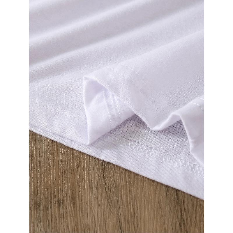 European Size Plus Size - Women'S White Glitter Green Drip Lip and Clover Pattern T-Shirt | St.  Casual Short Sleeve Round Neck, Glossy Lip Print