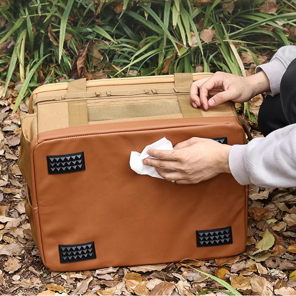 30L Barbecue Tool Storage Bag Collapsible Camping Cooking Utensil Organizer Detachable Multifunctional Utility Camping Supplies