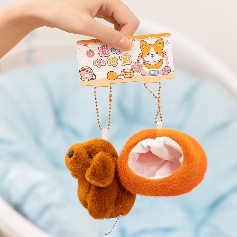 beloved doghouse backpack pendant filled with plush toys, cartoon anime, cute children's birthday gifts, and fun doll