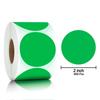 Etiqueta Adesiva de Codificação de Cores de 2 Polegadas, Adesivos de Círculo/Ponto, Adesivos Redondos Sólidos, Verde/Amarelo/Rosa