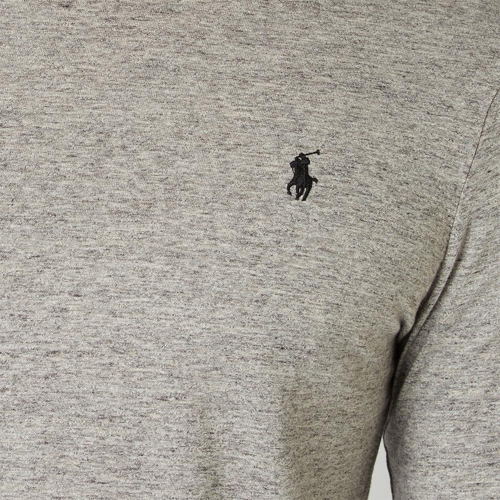 Polo Ralph Lauren Ss24 Einfarbig Rundhals Logo Bestickt Langarm T-Shirt Herren Oberteile Grau 710587355-017