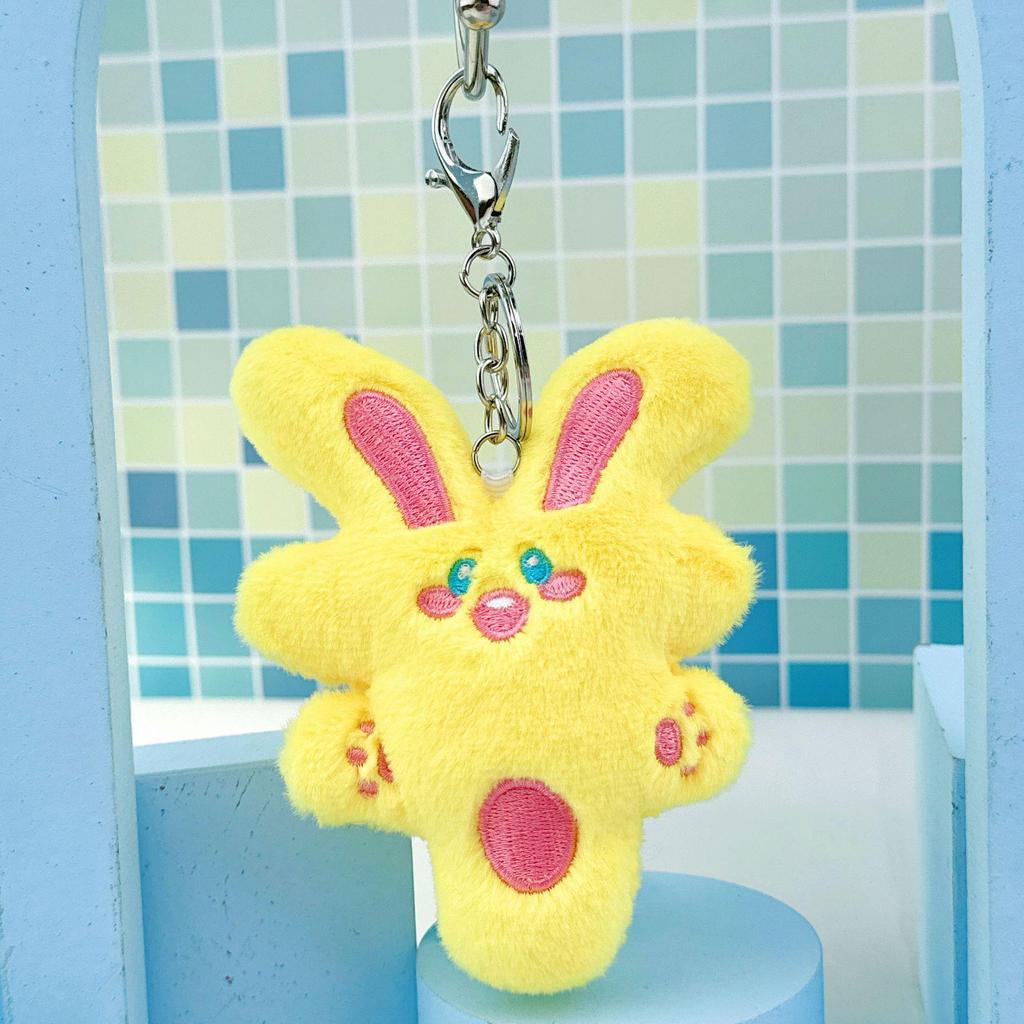 Charming Plush Rich Rabbit Keychain & Backpack Accessory
